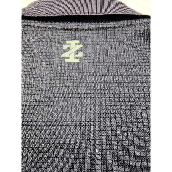 Mens IZOD Golf Plum Purple Recycled fabric button neck collared Polo Shirt Small - Picture 8 of 8